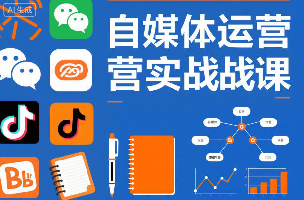 自媒体运营实战课，掌握一套系统的自媒体运营底层方法论，成为优秀的内容创作者