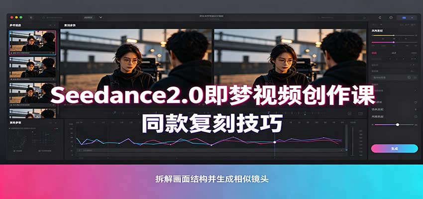 Seedance2.0即梦视频创作课:剧本式视频制作,同款复刻技巧,多行业案例落地教学-站长V课