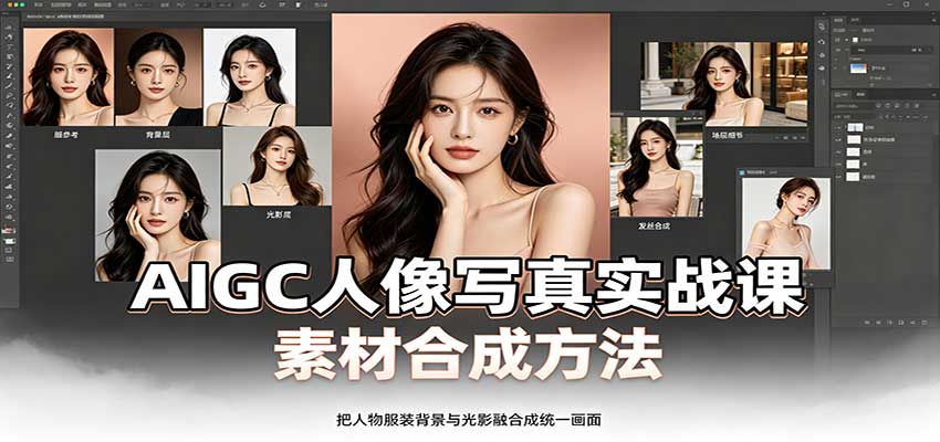 AIGC人像写真实战课:软件平台部署筹备,素材合成方法,多题材写真案例-站长V课