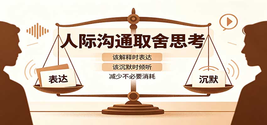 人际沟通取舍思考：分清解释与沉默边界，拿捏职场生活沟通分寸减少情绪内耗-站长V课