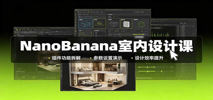 NanoBanana室内设计课：无限画布配置，插件实操，生图改图视频制作-站长V课