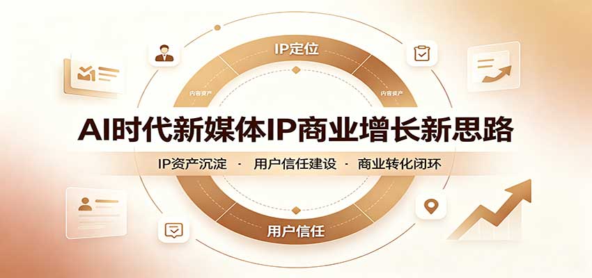 AI时代新媒体IP商业增长新思路：摒弃复杂运营套路，用极简思维打通获客路径-站长V课