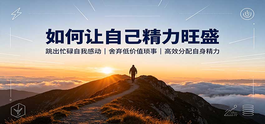 如何让自己精力旺盛:跳出忙碌自我感动,舍弃低价值琐事,高效分配自身精力-站长V课