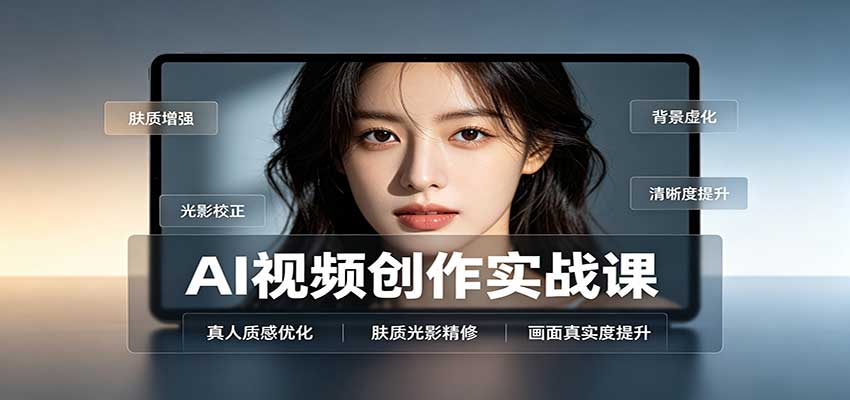 AI视频创作实战课：人物面部情绪调试，真人质感优化，提示词模板与变现方向-站长V课