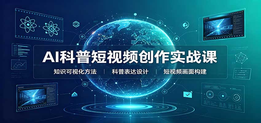 AI科普短视频创作实战课：配套要点文档，文案与视频提示词模板教学-站长V课