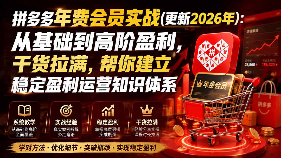 拼多多年费会员实战(更新1010-站长V课