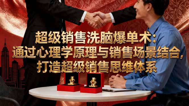 超级销售洗脑爆单术：通过心理学原理与销售场景结合,打造超级销售思维体系-站长V课