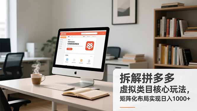 拆解拼多多虚拟类目核心玩法，矩阵化布局实现日入1000+-站长V课