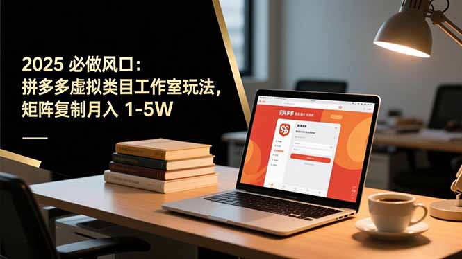 2025 必做风口：拼多多虚拟类目工作室玩法，矩阵复制月入 1-5W-站长V课