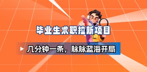 毕业生求职项目拆解_脉脉拉新空白市场,蓝海开局-站长V课