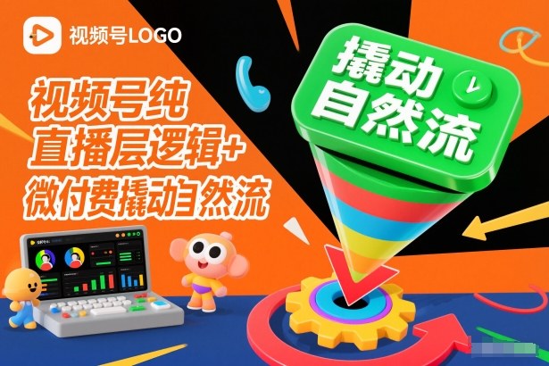 视频号纯直播底层逻辑+微付费撬动自然流-站长V课