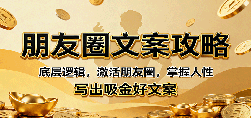 朋友圈文案攻略:底层逻辑,激活朋友圈,掌握人性,写出吸金好文案-站长V课