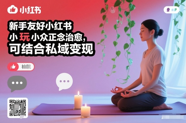 新手友好小红书小众正念治愈,玩法简单,可结合私域变现-站长V课