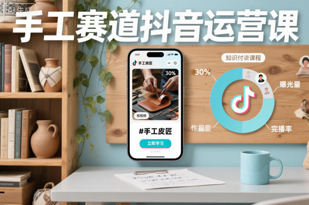 手工赛道抖音运营课,手工赛道流量运营-站长V课