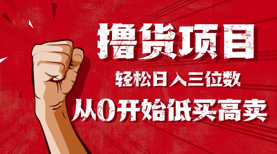 手把手教你撸货，从0开始低买高卖，小白轻松实现日入三位数!!!-站长V课