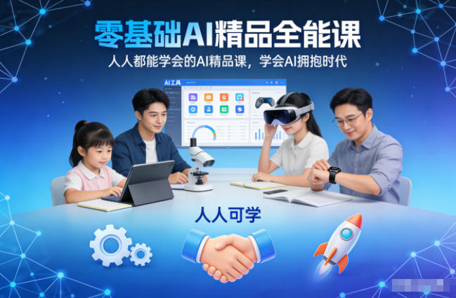 零基础AI精品全能课,人人都能学会的AI精品课,学会AI拥抱时代